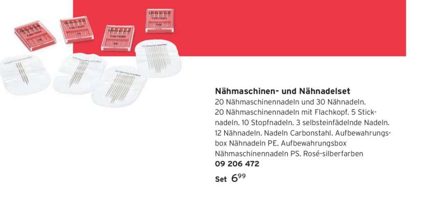 Nähmaschinen- und Nähnadelset