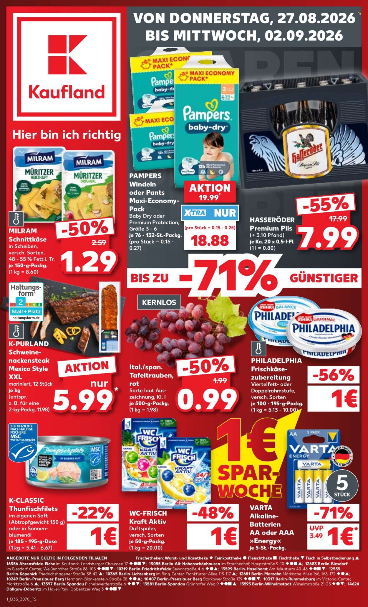 Kaufland Prospekte  - 27.08.2026 - 2.09.2026. Seite 1