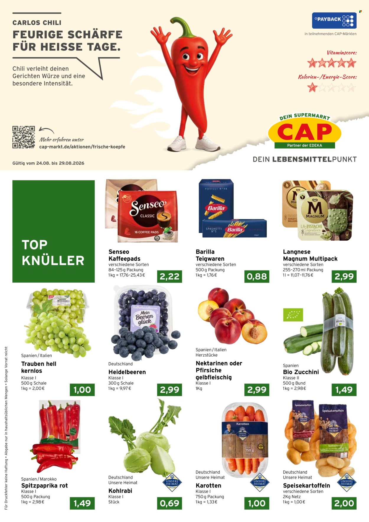 CAP-Markt Prospekte  - 24.08.2026 - 29.08.2026. Seite 1