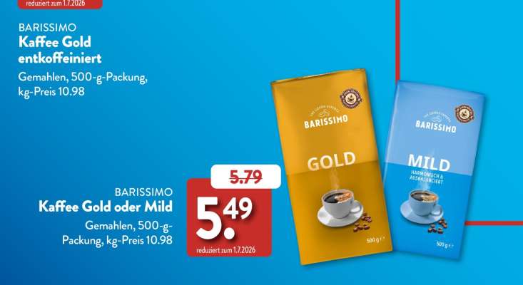 BARISSIMO Kaffee Gold oder Mild