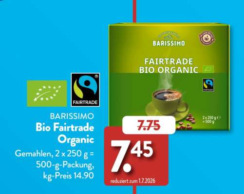 BARISSIMO Bio Fairtrade Organic