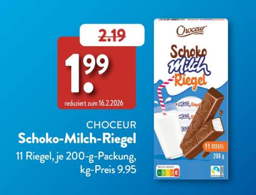 CHOCEUR Schoko-Milch-Riegel