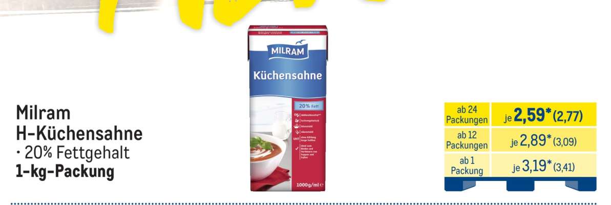 Milram H-Küchensahne