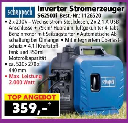 Inverter-Stromerzeuger SG2500i