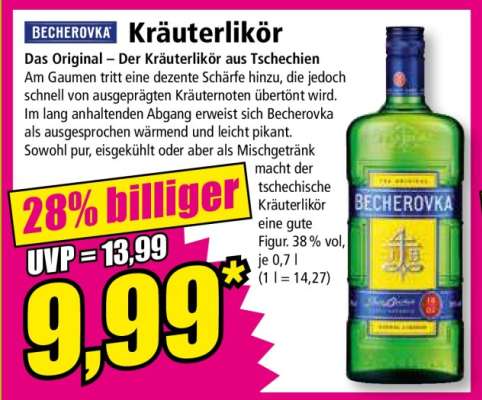 Becherovka Kräuterlikör