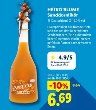 Heiko Blume Sanddornlikör
