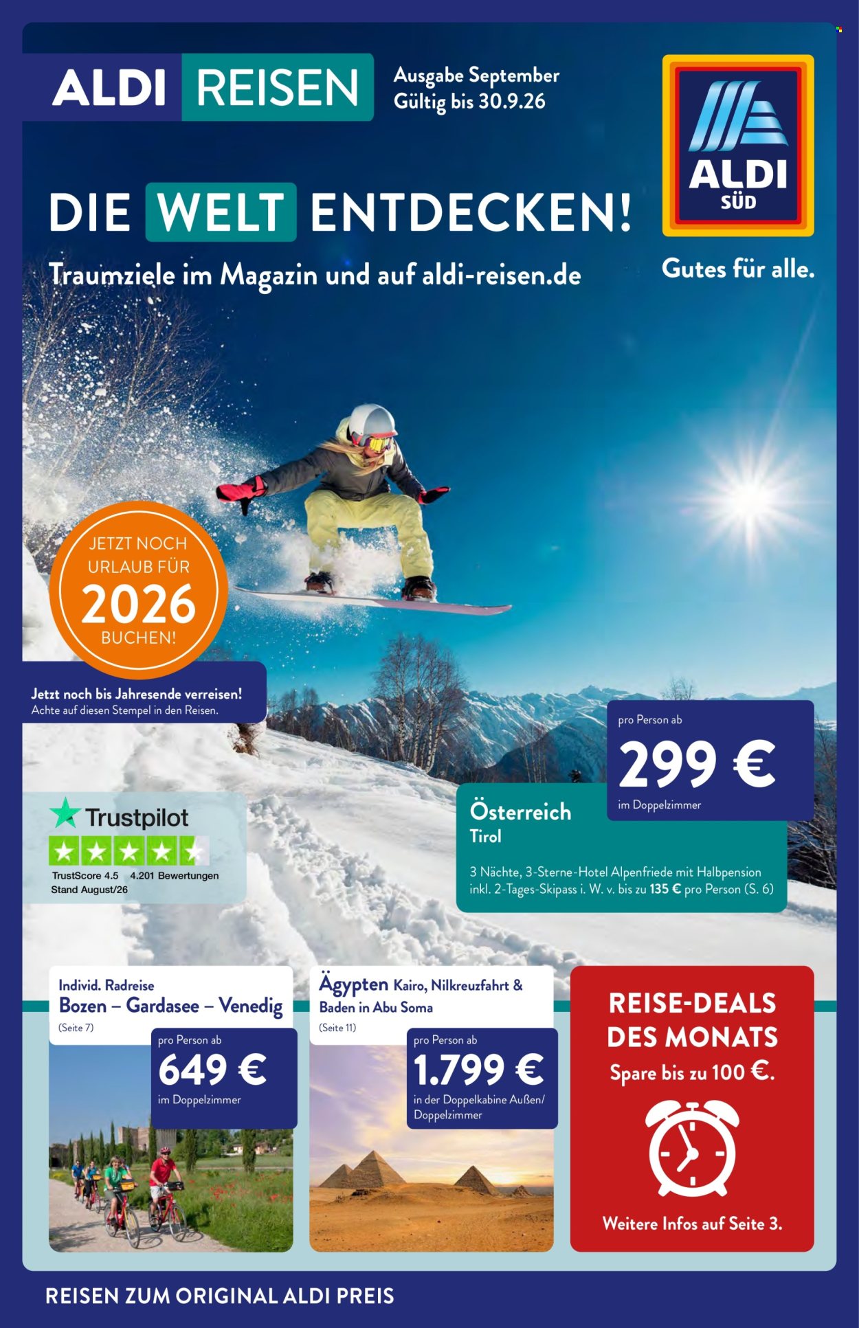 ALDI SÜD Prospekte  - 1.09.2026 - 30.09.2026. Seite 1