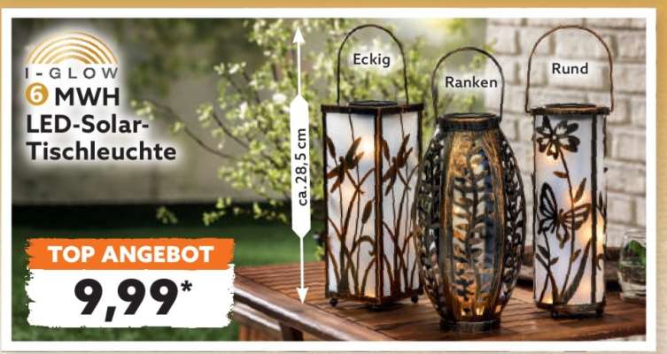 I-GLOW LED-Solar-Tischleuchte