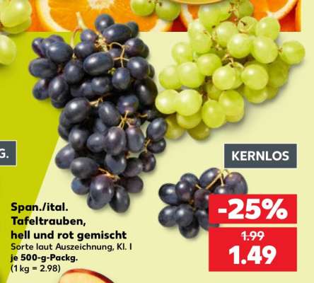 Span./ital. Tafeltrauben, hell und rot gemischt