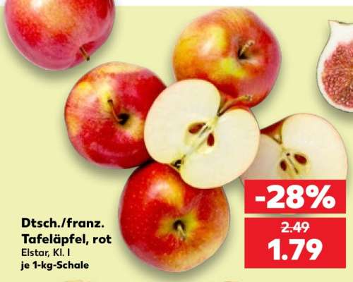 Dtsch./franz. Tafeläpfel, rot