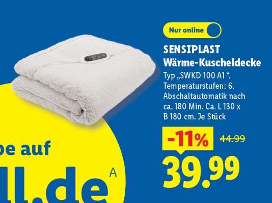 SENSIPLAST Wärme-Kuscheldecke
