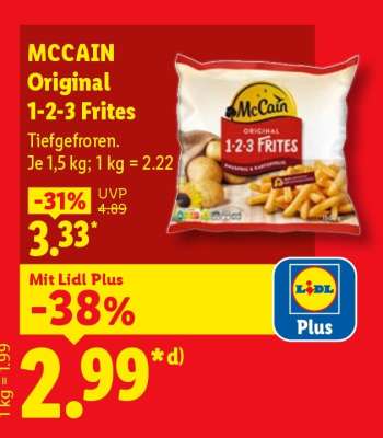 McCain Original 1-2-3 Frites