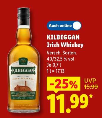 KILBEGGAN Irish Whiskey