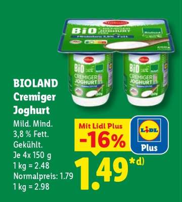 Bioland Cremiger Joghurt