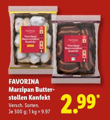 Favorina Marzipan Butterstollen Konfekt