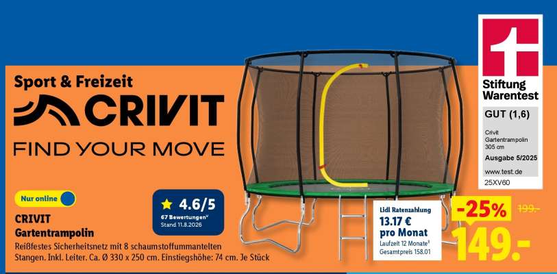 CRIVIT Gartentrampolin