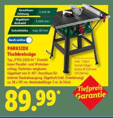 Parkside Tischkreissäge