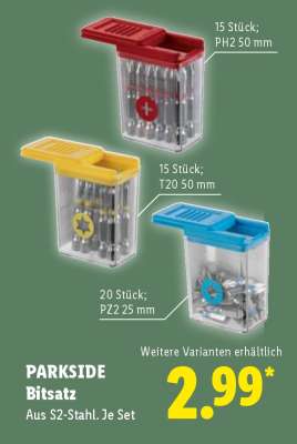 Parkside Bitsatz