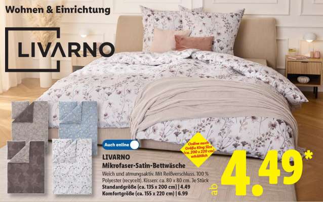 Livarno Mikrofaser-Satin-Bettwäsche
