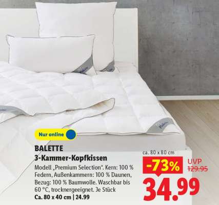 Balette 3-Kammer-Kopfkissen