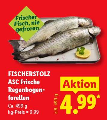 FISCHERSTOLZ ASC Frische Regenbogenforellen