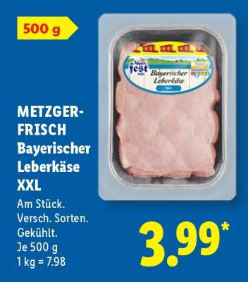 METZGER-FRISCH Bayerischer Leberkäse XXL