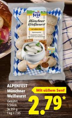 Alpenfest Münchner Weißwurst