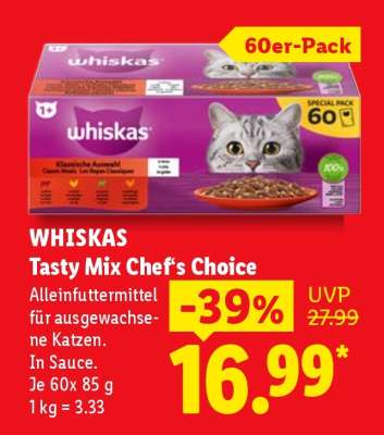 WHISKAS Tasty Mix Chef‘s Choice