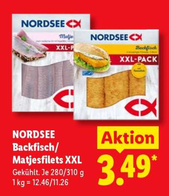 Nordsee Backfisch/Matjesfilets XXL