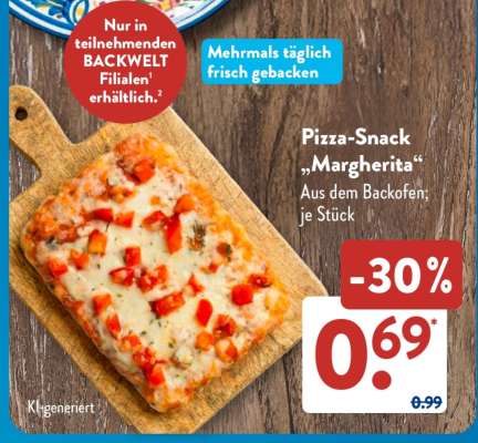 Pizza-Snack Margherita