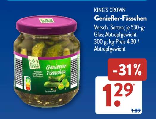 KING'S CROWN Genießer-fässchen