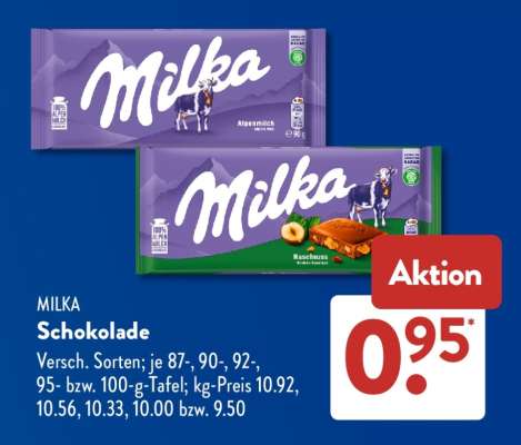 MILKA Schokolade