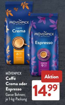 MÖVENPICK Caffè Crema oder Espresso