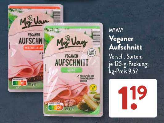 MYVAY Veganer Aufschnitt
