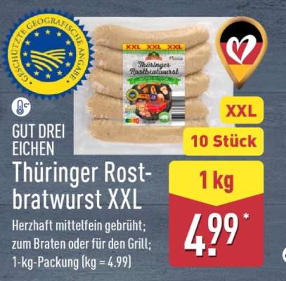 Thüringer Rostbratwurst XXL