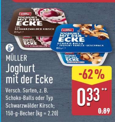 MÜLLER Joghurt mit der Ecke