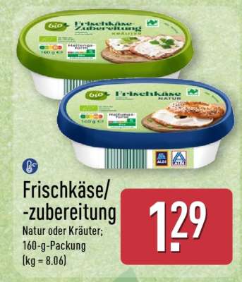 Frischkäse/-zubereitung