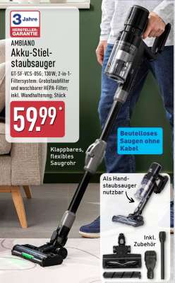 AMBIANO Akku-Stielstaubsauger