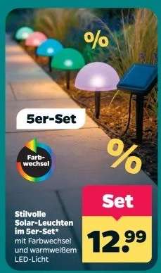 Stilvolle Solar-Leuchten im 5er-Set