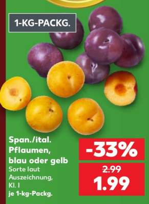 Span./ital. Pflaumen, blau oder gelb