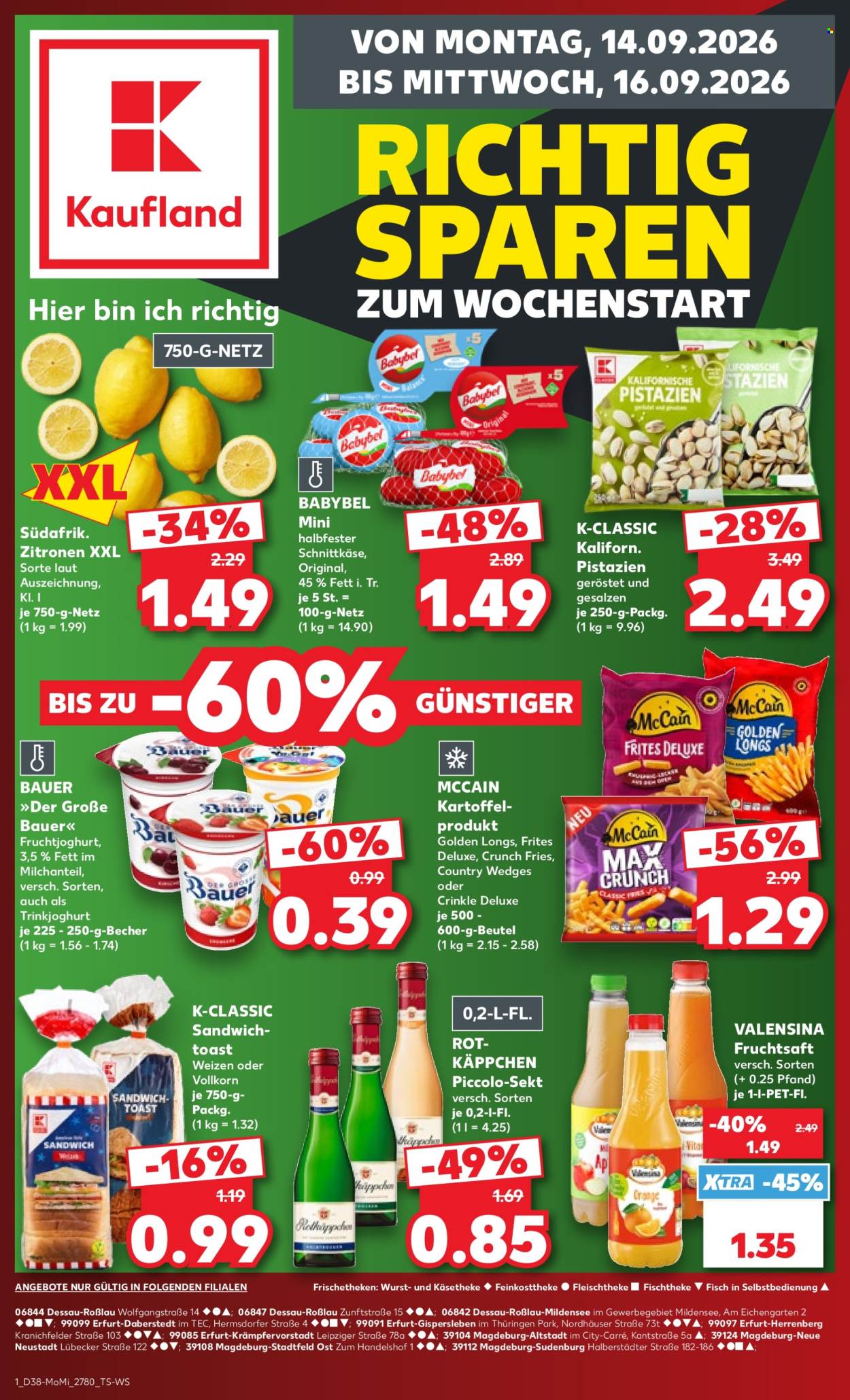 Kaufland Prospekte  - 14.09.2026 - 16.09.2026. Seite 1