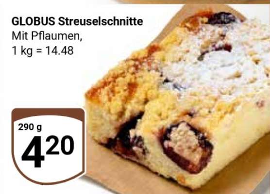 GLOBUS Streuselschnitte