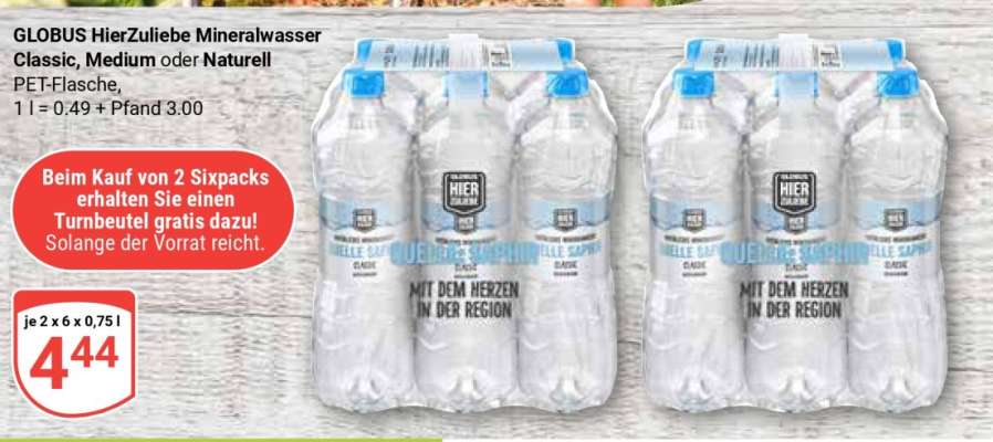 GLOBUS HierZuliebe Mineralwasser