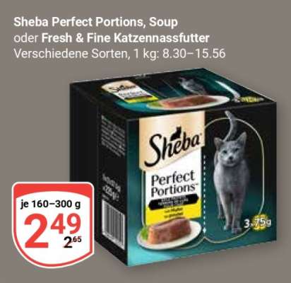 Sheba Perfect Portions, Soup oder Fresh & Fine Katzennassfutter