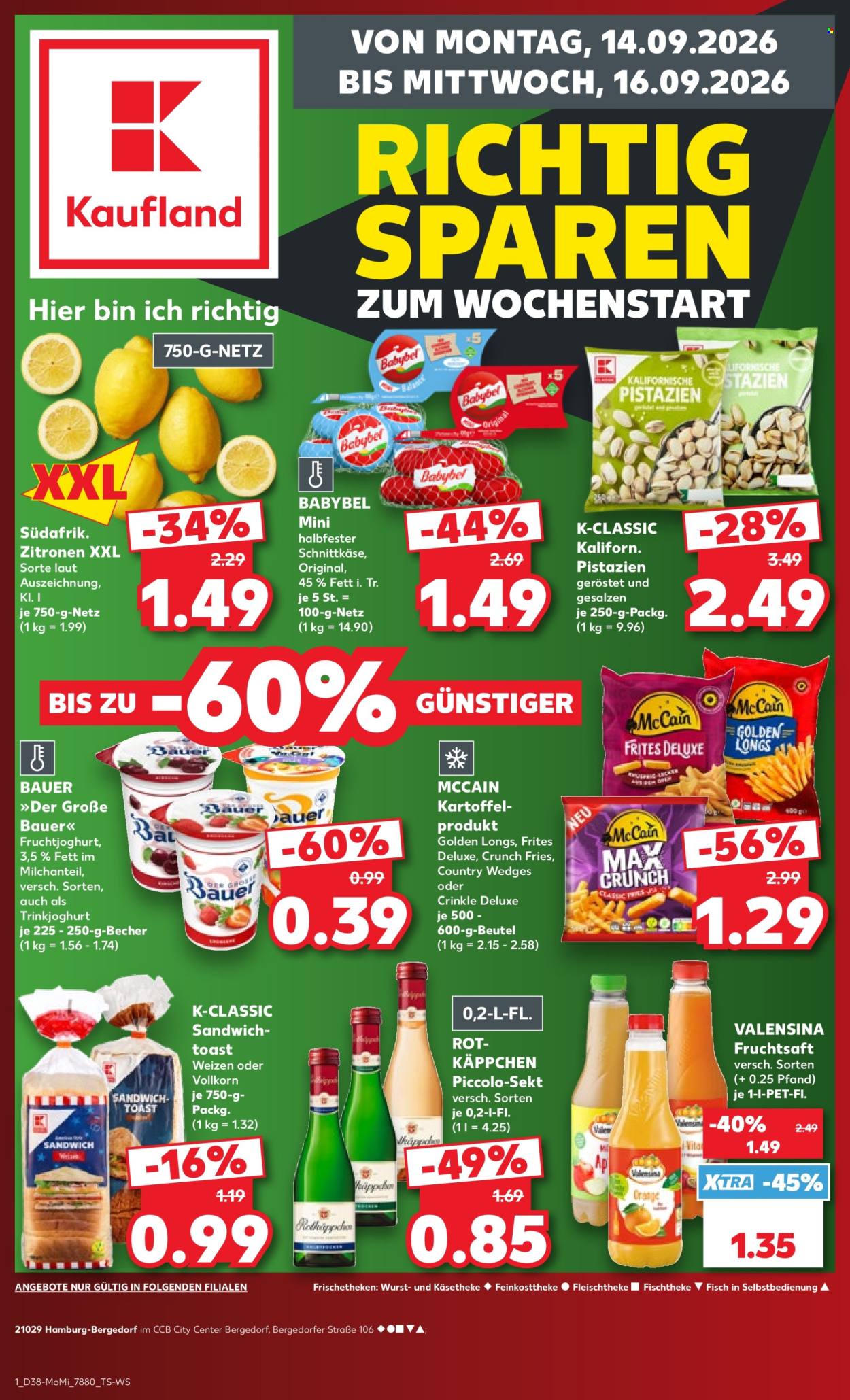 Kaufland Prospekte  - 14.09.2026 - 16.09.2026. Seite 1