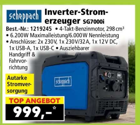 Inverter-Stromerzeuger SG7000i