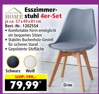Esszimmerstuhl 4er-Set