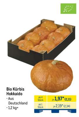 Bio Kürbis Hokkaido