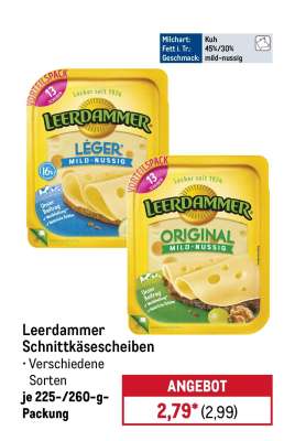 Leerdammer Schnittkäsescheiben