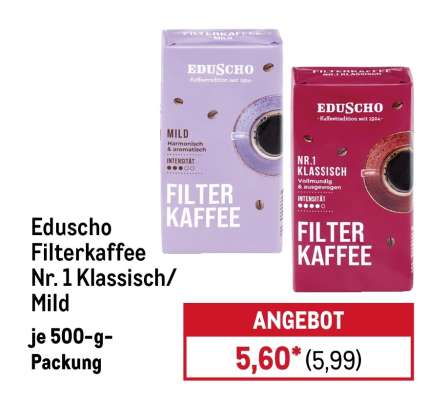 Eduscho Filterkaffee Nr. 1 Klassisch/Mild